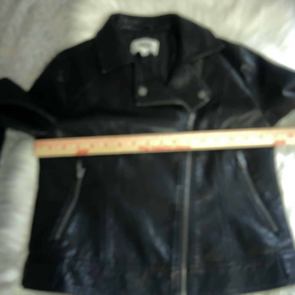 Jack by BB Dakota Sz S Anthropologie Classic Black Faux Leather Jacket - Picture 10 of 13